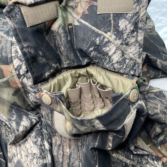 Vtg Columbia Jacket Men M Camo Camouflage Hunting Mossy Oak Breakup Interchange - Picture 9 of 16
